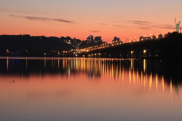 sunset in Kyiv Ukraine