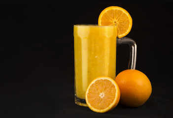 Orange Juice in a glass, Fresh Healthy Orange 