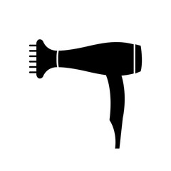 Hair dryer icon, logo on white background