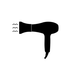 Hair dryer icon, logo on white background