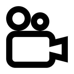 Videocamera Movie Film Cinema Gui Web vector icon