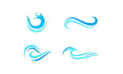 Waves logo template