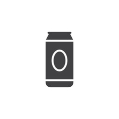 Beer can vector icon. filled flat sign for mobile concept and web design. Canned Drink solid icon. Symbol, logo illustration. Pixel perfect vector graphics
