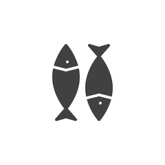 Dried fish vector icon. filled flat sign for mobile concept and web design. Fish snack simple solid icon. Symbol, logo illustration. Pixel perfect vector graphics