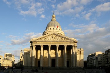 Obraz premium paris, france, Panthéon, sunset, architecture, building,