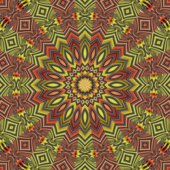 abstrakt gold rot fraktal strahlen muster