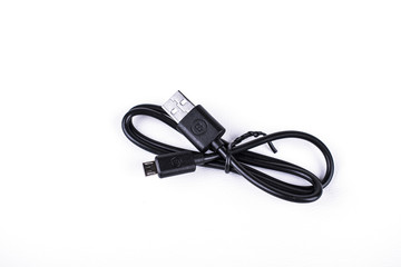Fototapeta premium USB phone cable black