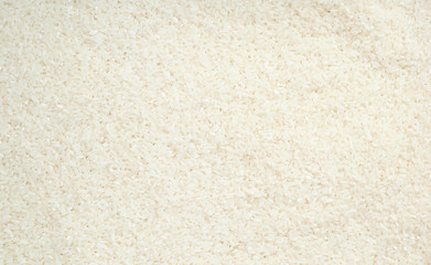 White rice, food background and texture, panoramic view. Healthy food