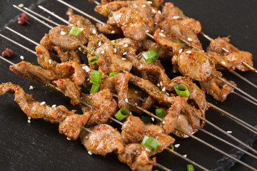Roasted chicken intestines