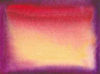 Abstrakte aquarell verlauft, rot, gelb.