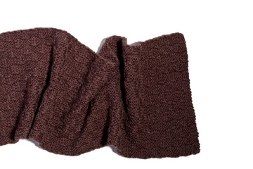 knitted brown scarf
