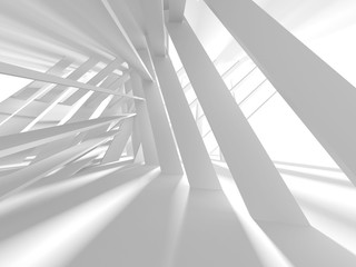 Obraz premium Futuristic White Architecture Design Background