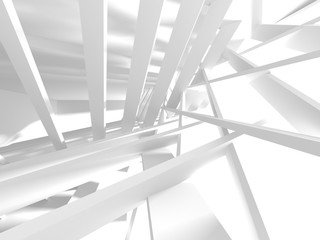 Obraz premium Futuristic White Architecture Design Background