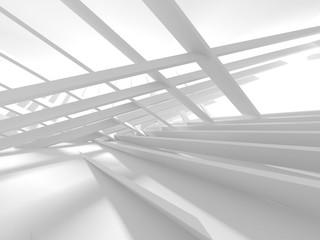 Naklejka premium Futuristic White Architecture Design Background