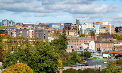 Fototapeta na wymiar Sheffield city centre, Devonshire quater and University