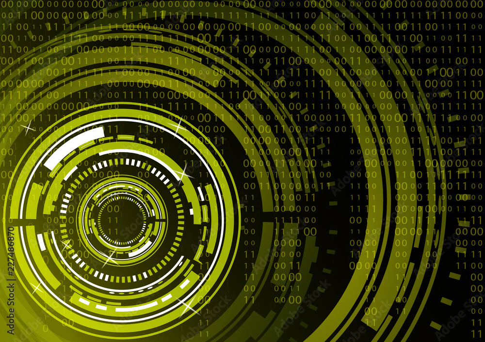 Poster modern abstract technology in design. the concept of communication, innovation. the circle of digita
