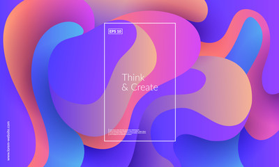 Naklejka premium Modern geometric background. Fluid shapes composition. Eps10 vector.