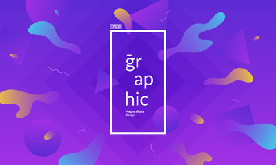 Modern geometric background. Fluid shapes composition. Eps10 vector.