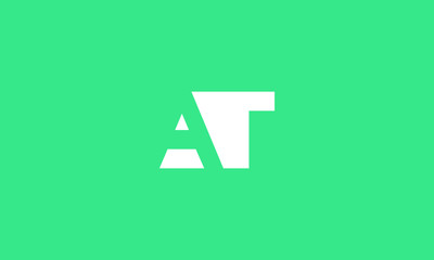 alphabet a t logo design 