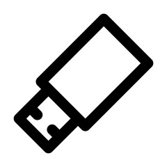 Usb Flash Storage Drive Stationary Office Desk vector icon