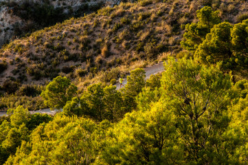 mountain landscape, nature walk and beautiful views of mediterranean landscapes