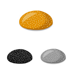 Vector design of burger and sandwich logo. Collection of burger and slice stock vector illustration.