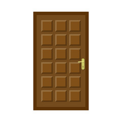 Isolated object of door and front sign. Collection of door and wooden stock vector illustration.