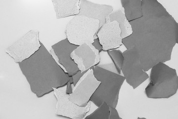 pieces of torn paper texture background, copy space.