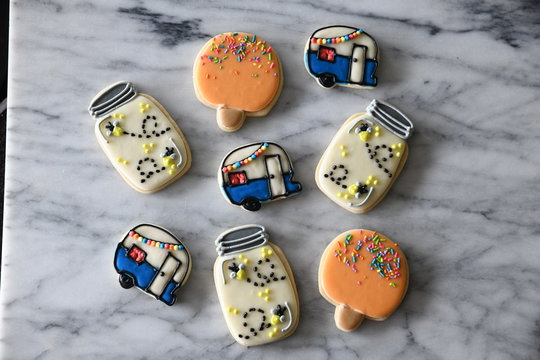 Summer theme cookies