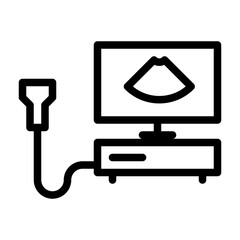 Ultrasound Medical Doctor Hospital Clinic Ambulance vector icon