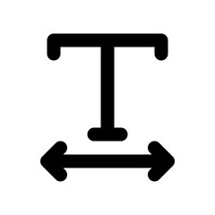 Width Text Editor Write Author Writer vector icon