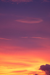 Beautiful sky in the evening.
