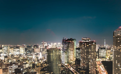 東京都市風景　夜景　