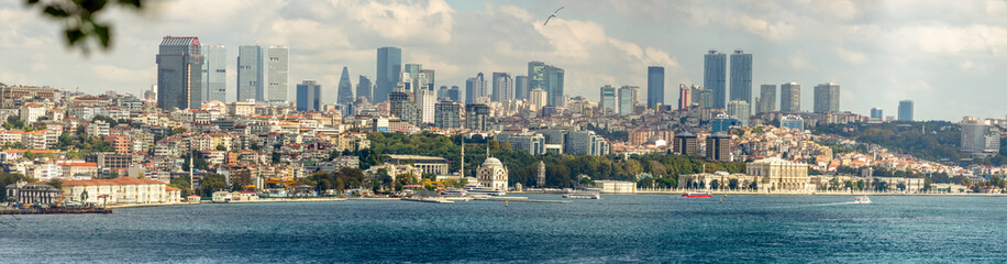 Panorama of the skyline of Istanbul from the west side of the Golden Horn.
