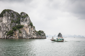Stormy Ha Long Bay Vietnam