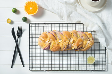 purple sweet potato Baking bread