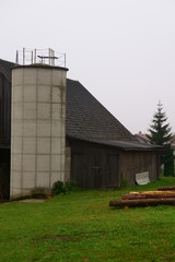 Fototapeta na wymiar Barn and Silo in rural Austria