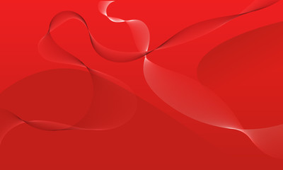 Red abstract background full of various shapes