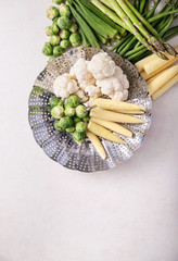 Fresh greens ready to cook