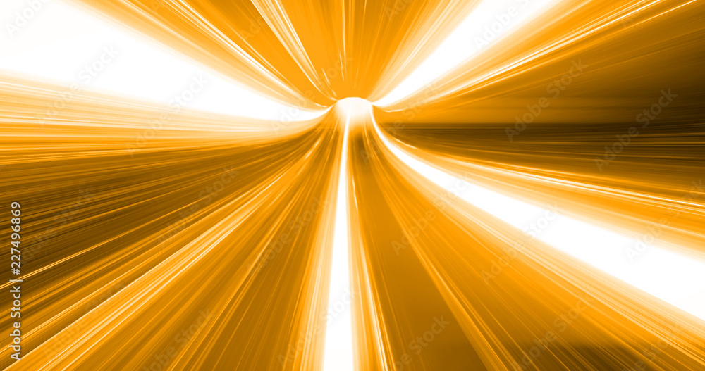 Poster interstellar, time travel and hyper jump in space. flying through wormhole tunnel or abstract energy