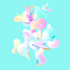 Fluid colorful bubbles. Abstract background