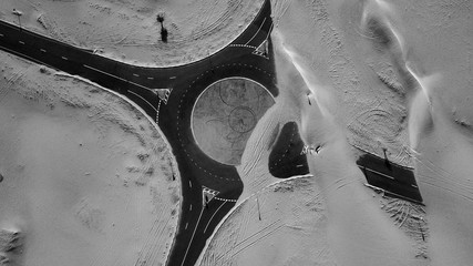 Dubai half desert road