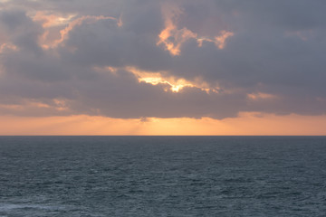 Coastal views of North Cornwall near to Padstow on a summer evening