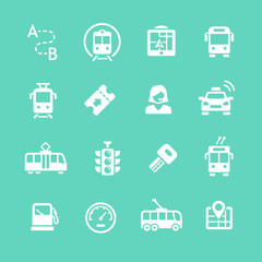 Public transport icon set