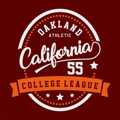 graphic design OAKLAND CALIFORNIA COLLEGE for shirt and print