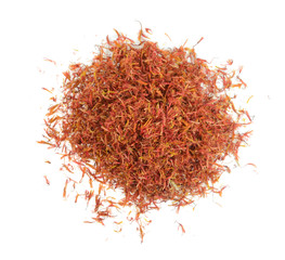 Naklejka premium Carthamus tinctorius on white background.