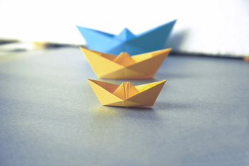 ships on the table background