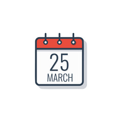 Calendar day icon isolated on white background. Vector illustration.