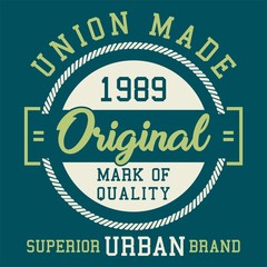 graphic design UNION ORIGINAL SUPERIOR for shirt and print
