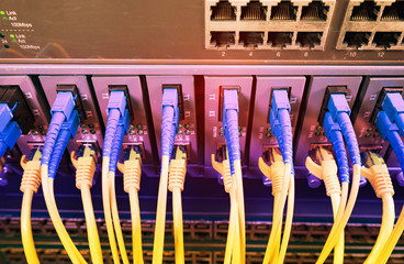 optical fibre information technology equipment in data center